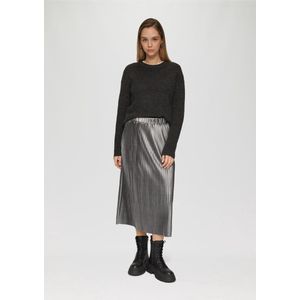 QS - Rok - Zilver - Plissé - 3/4 Lengte