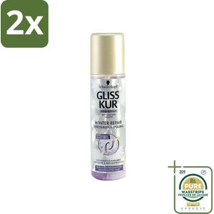 Gliss-Kur - Anti-Klit Spray - Winter Repair - Makkelijke Kambaarheid - 200 ml - Voordeelverpakking - 2 stuks - Haarkam - Winterhaar