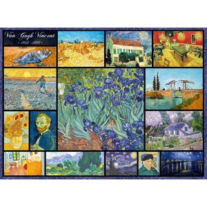 Bluebird  Collage - Vincent Van Gogh  -  Puzzel 4000 stukjes