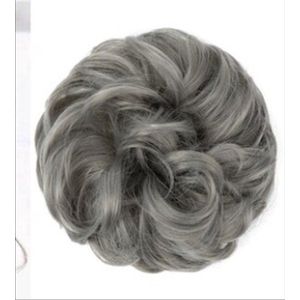 New Age Devi - Curly Haar Wrap Extension Grijs |Haarstukje | hair extensions clip in | hair clip in extensions | hair extensions clip in Gray# Gray| extensions curly | haar wrap | hairextensions | extensions | haar extensions | flip in Messy Bun| Scr