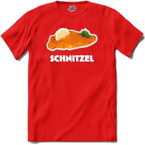 Schnitzel -  grappig verjaardag kleding cadeau - eten teksten - T-Shirt - Heren - Rood - Maat M
