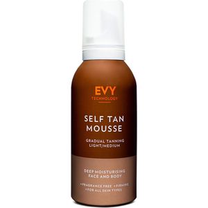 EVY Zelfbruiner Mousse - Light / Medium - 150 ml - Zonder bewaarmiddelen en parfums - Verrijkt met antioxidanten en verzorgende anti-aging ingrediënten