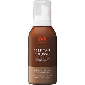 EVY Zelfbruiner Mousse - Light / Medium - 150 ml - Zonder bewaarmiddelen en parfums - Verrijkt met antioxidanten en verzorgende anti-aging ingredi�ënten