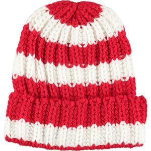 Apollo - Feestmuts gebreid - Warme feestmuts - Rood-wit - one size - Carnaval - Carnaval accessoires - Party