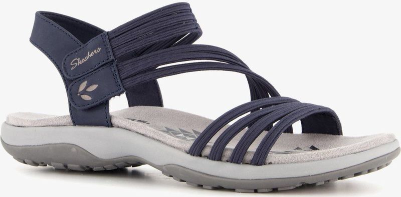 Skechers - Reggae Slim Coffee - Sandalen - Blauw - Textiel - Memory Foam