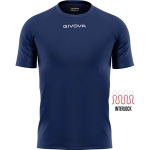 Givova - Capo - Sportshirt - Marine - Korte Mouwen - Vochtafwijkend Materiaal