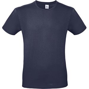 2-Pack herenshirt '150' met ronde hals B&C Collectie Navy Blue maat XXL