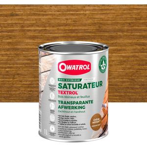 Textrol - Houtverzadiger voor al dan niet drukgeïmpregneerd hout  - Owatrol - 1 L Middel eik