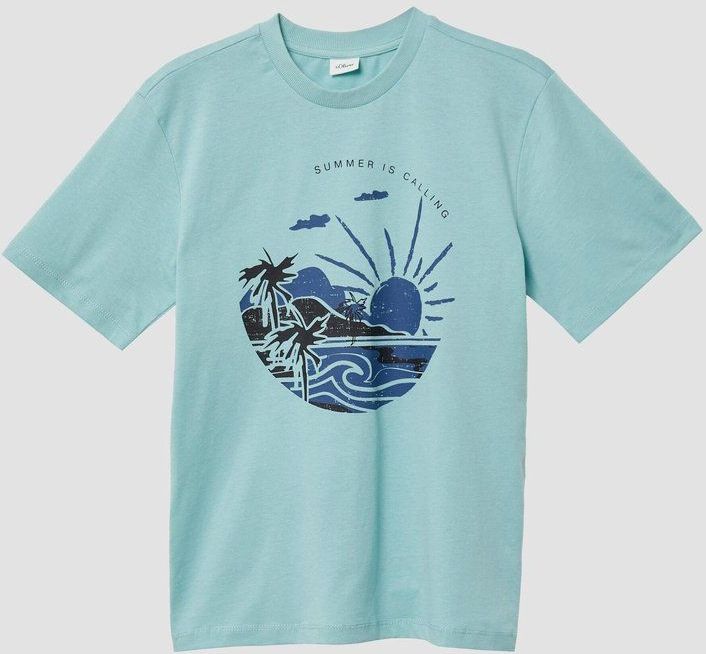 T-shirt - Regular-fit - Katoenen Jersey - Met Print - Korte Mouwen