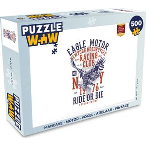 Puzzel Mancave - Motor - Vogel - Adelaar - Vintage - Legpuzzel - Puzzel 500 stukjes
