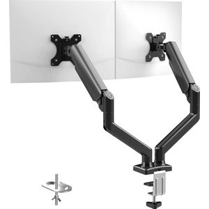 Monitor arm 2 schermen GB2003-2 Dual Monitor Arm Desk Mount 13 tot 32 inch scherm gasveer dubbele monitorstandaard in hoogte verstelbaar VESA 75 & 100 mm. Monitor arm 2 schermen