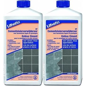 Lithofin KF Cementsluierverwijderaar - KERAMISCHE TEGELS - 2 x 1L - Voordeelpack