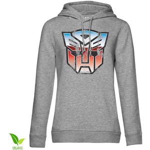 Transformers Distressed Autobot Shield Girls Damen Hoodie Heathergrey-S