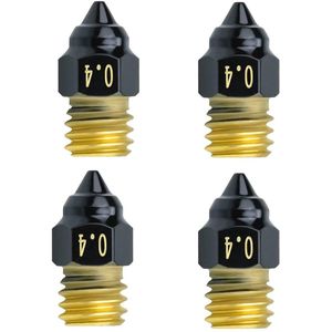 4 stukjes verbeterde extruder mondstukken met PTFE-coating voor 3D-printers