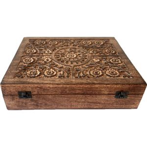 Opbergbox 80 vakken hout - etherische olie - sieradendoos - organizer