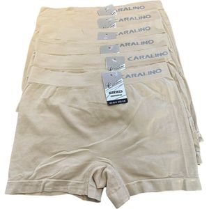 Dames Hoge Boxershort - Naadloos - Microfiber 6 pack L/XL 40-46 beige