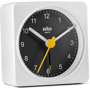 Braun BC02WB - Wekker - Analoog - Reis - Wit - Zwart