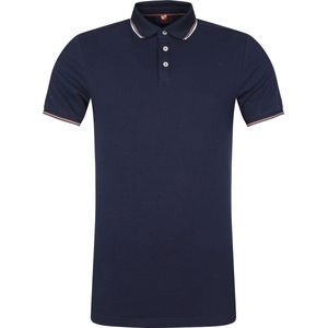 Suitable - Polo Jesse Donkerblauw - Slim-fit - Heren Poloshirt Maat 3XL