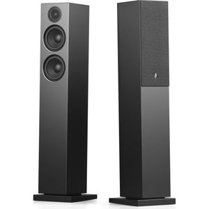 Audio Pro A38 W Smart Multiroom Actieve Vloerstaande Luidsprekers - Audio Pro Multiroom (Linkplay) - Ruimtecorrectie - 2x75W Speakers - 2.5-weg - Zwart