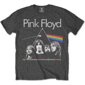 Pink Floyd - DSOTM Band & Pulse Heren T-shirt - M - Grijs