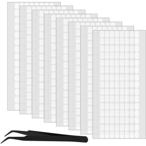 Allecto Plus - Doorzichtige Plakkerige Stopverf (800 Stuks) voor Poster Muuropknoping en Decoratie met Pincet - Montageplamuur met Dubbelzijdige Plakstippen - Geen Sporen - Verwijderbaar.