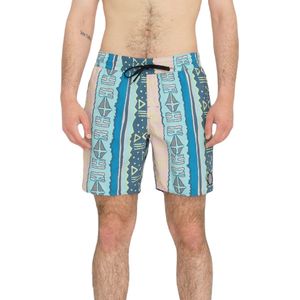 Volcom Lido Print 17 Boardshort - Crete Blue