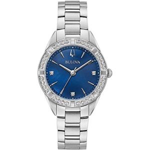 Bulova Sutton Horloge - Bulova dames horloge - Blauw - diameter 32.5 mm - roestvrij staal
