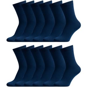 Kindersokken | Merk: Yellow Moon | Kleur: Blauw | Maat: 19 t/m 42 | Aantal: 12 paar