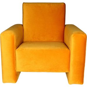 Ding Jamie Velvet Okergeel Kinderfauteuil DI-34201