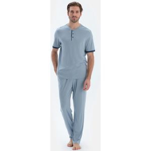 Dagi - Pyjamaset - Tencel - Korte Mouwen - Ronde Hals - Normale Taille