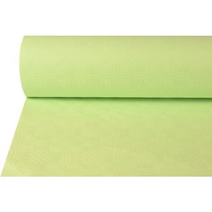 Tafelkleed papier met damastprint 50 m x 1 m pastelgroen