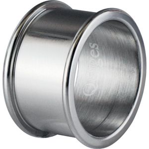 Quiges Stapelring Ring - Basisring  - Dames - RVS zilverkleurig - Maat 18 - Hoogte 8mm
