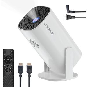 Lumenix - S2 Mini Beamer - Wit - Smart TV Projector - 4K support