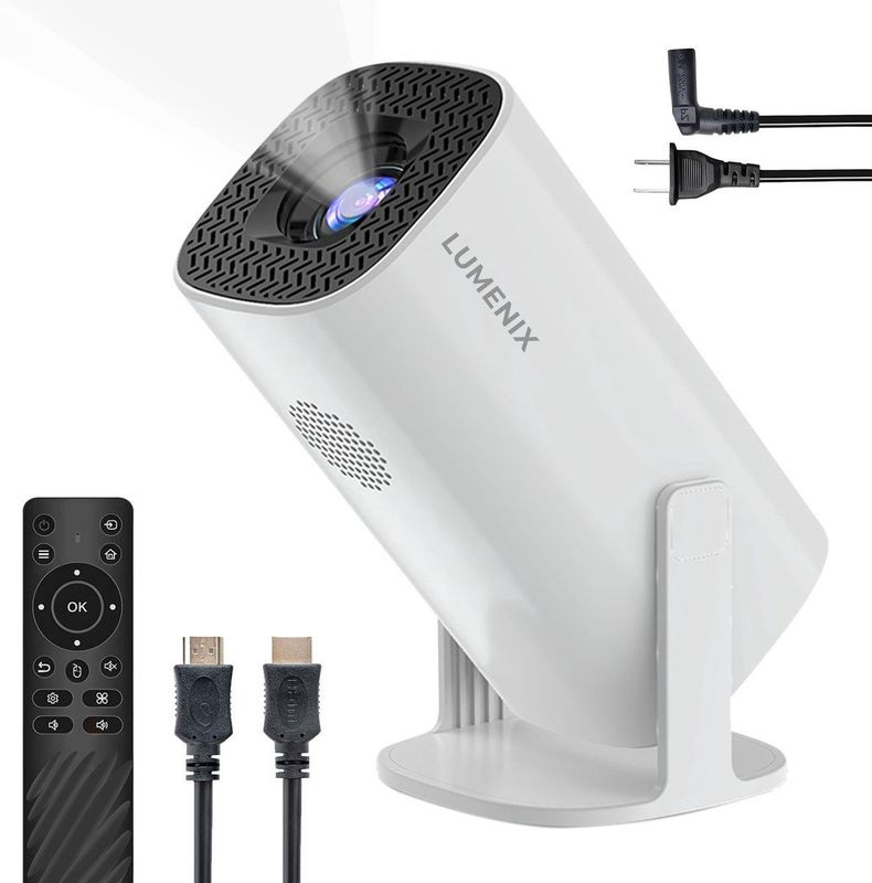 Lumenix - S2 Mini Beamer - Wit - Smart TV Projector - 4K support