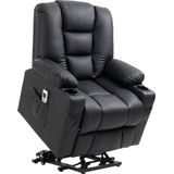 HOMCOM - Elektrisch Verstelbare Fauteuil - Kunstleer - Met Massagefunctie