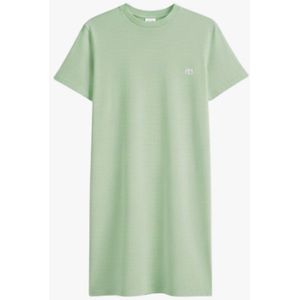 T-shirt jurk Vrouwen - 100% katoen 230 GSM - Regular Fit - Maat XL - Ronde hals - Mintgroen