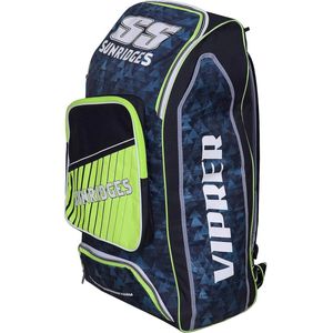 SS Viper Duffle Cricket Kit Bag | Kleur: Zwart | Maat: Groot, 68x34x22 Cm | Voor Mannen & Jongens | Materiaal: Polyester | 100% Dri Fit | Verstelbare gesp | Zijvak van Mesh