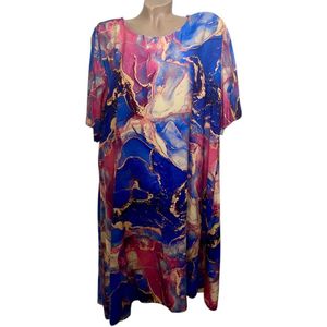 Dames Tuniek - Jurk - van Viscose - 95CM/62CM Onesize 38-42 roze