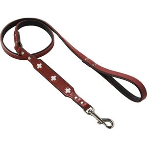 Hunter halsband swiss leer nappa rood/zwart