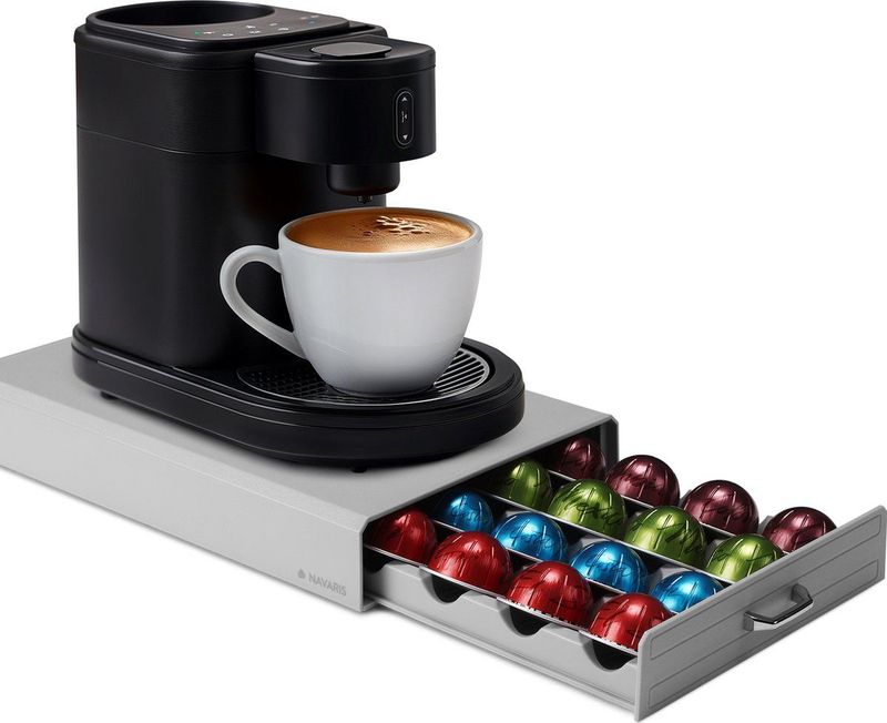 Navaris - Koffiecups Houder - Grijs - Compatibel met Vertuo Cups