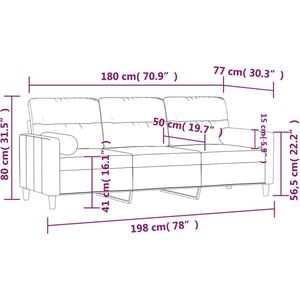 vidaXL-Driezitsbank-met-sierkussens-180-cm-stof-wijnrood