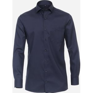 CASA MODA comfort fit overhemd - mouwlengte 72 cm - twill - blauw - Strijkvriendelijk - Boordmaat: 50