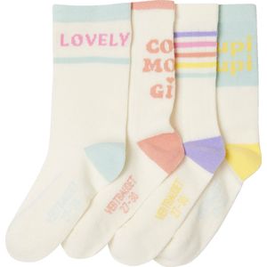 Enkelsokken - Set van 4 - Katoen - Effen en Gestreept