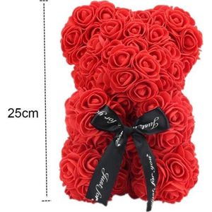 Rose bear | Rozen beer| 25cm| Rose| Teddybeer| Cadeau| Gift| Liefde| Love| Valentijn| Hart| Geschenk|