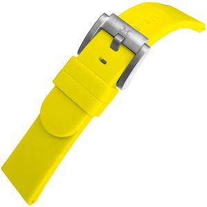 Marc Coblen / TW Steel Geel Silicone Rubber Horlogeband Stalen Gesp - 22mm