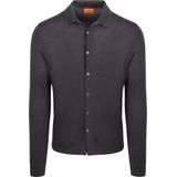 Suitable - Cardigan Shirt - Antraciet - Heren - Slim-Fit