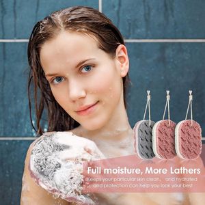3 Pcs Bad Spons Voor Vrouwen, Spons Loofah Body Scrubber Diepe Exfoliatie Douche Spons Voor Lichaam Grote Size Baden Spons Baden Accessoires