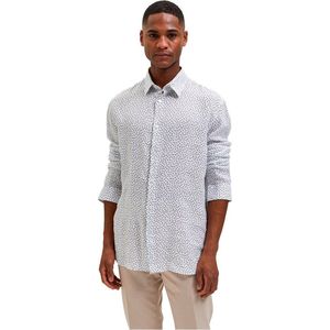 Selected Regular Kylian Linen Shirt Met Lange Mouwen Wit XL Man