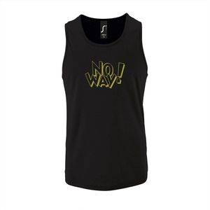Zwarte Tanktop sportshirt met ""OMG!' (O my God)"" Print Goud Size XXL