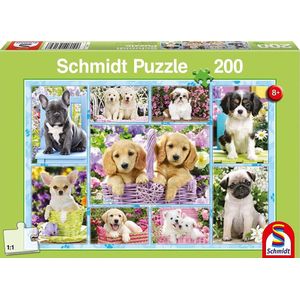 Schmidt Legpuzzel Puppies Junior Karton Groen 200 Stukjes